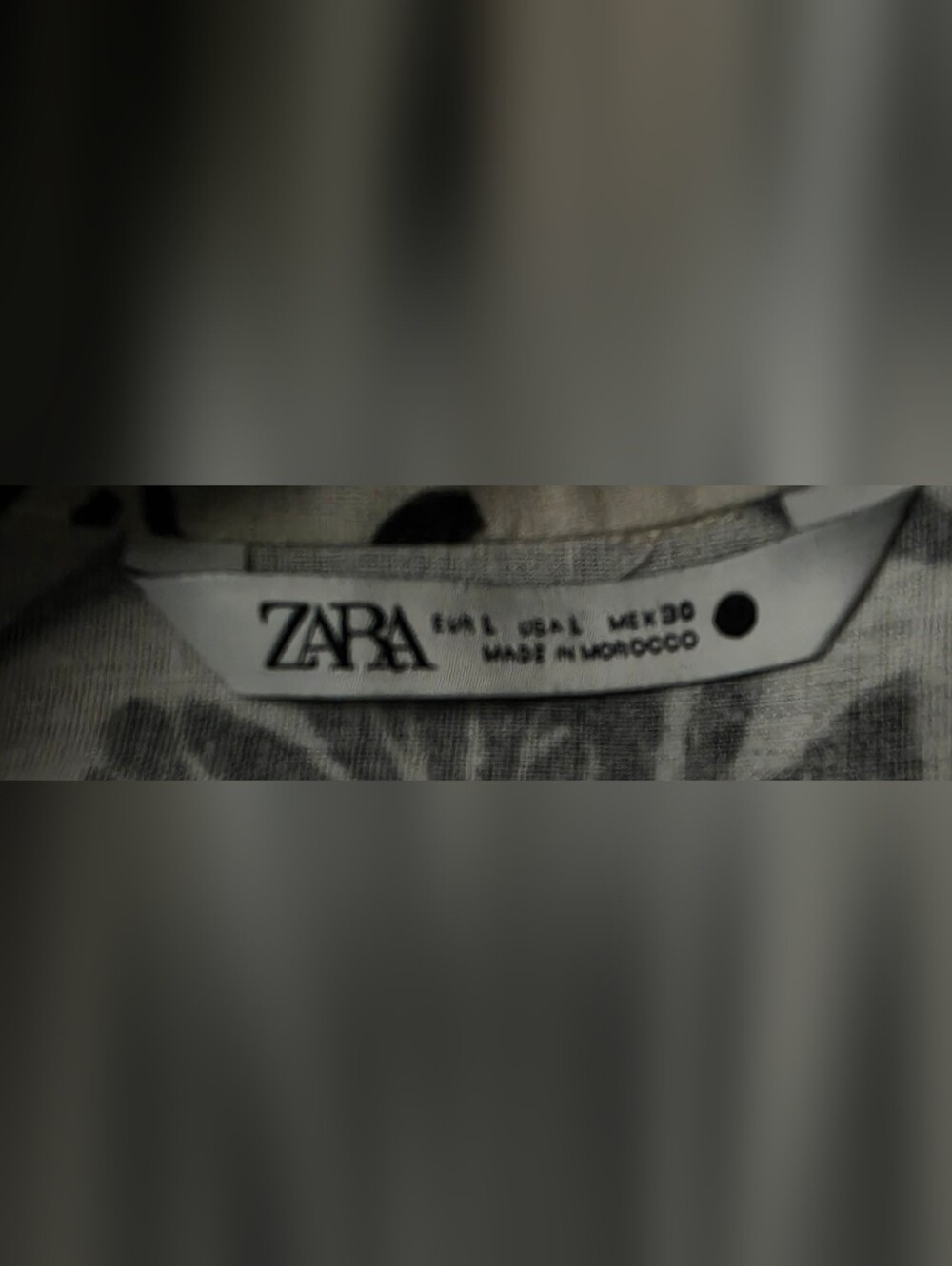 Zara Neutral Floral Button-Front Tie-Waist Dress - Picture 3 of 6